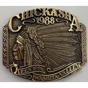 1988 Chickasha Belt Buckle Queen of the Washita Valley Limited Edition